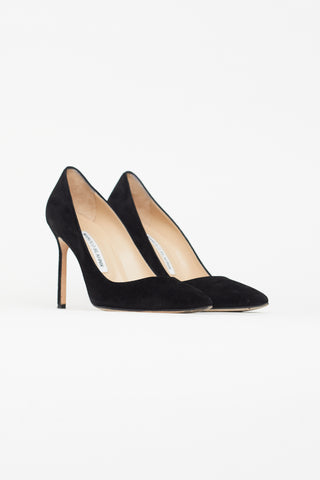 Manolo Blahnik Black Suede BB Pump