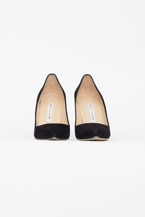 Manolo Blahnik Black Suede BB Pump