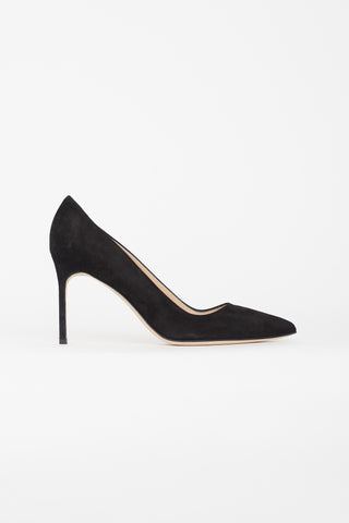 Manolo Blahnik Black Suede BB 95 Pump