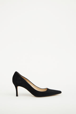 Manolo Blahnik Black Suede Pump