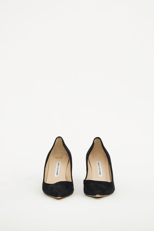 Manolo Blahnik Black Suede Pump