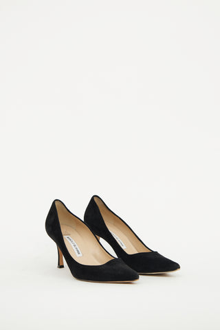 Manolo Blahnik Black Suede Pump