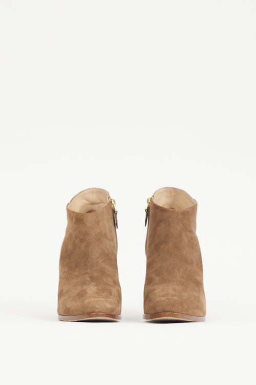 Manolo Blahnik Brown Suede Boot