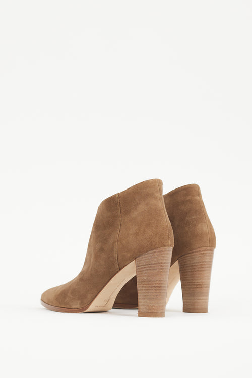 Manolo Blahnik Brown Suede Boot