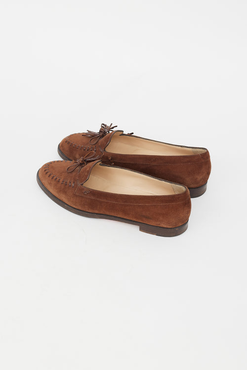 Manolo Blahnik Brown Suede Tassel Loafer