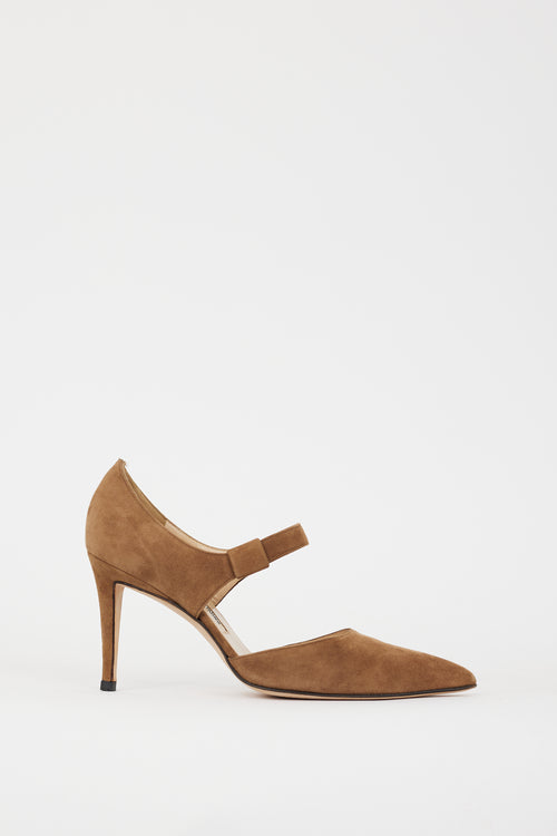 Manolo Blahnik Brown Suede Mary Jane D
Orsay Pump