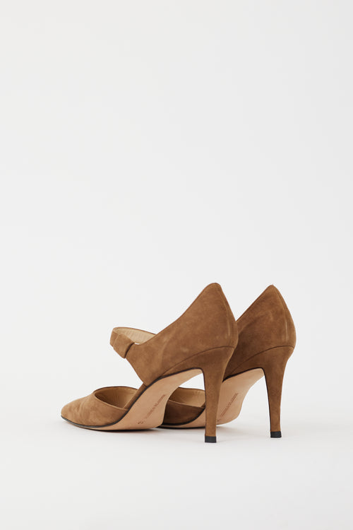 Manolo Blahnik Brown Suede Mary Jane D
Orsay Pump