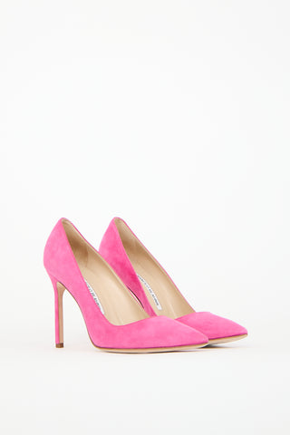 Manolo Blahnik Pink Suede BB Pump