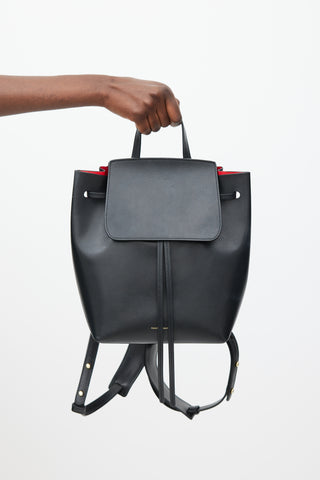 Mansur Gavriel Black Leather Backpack