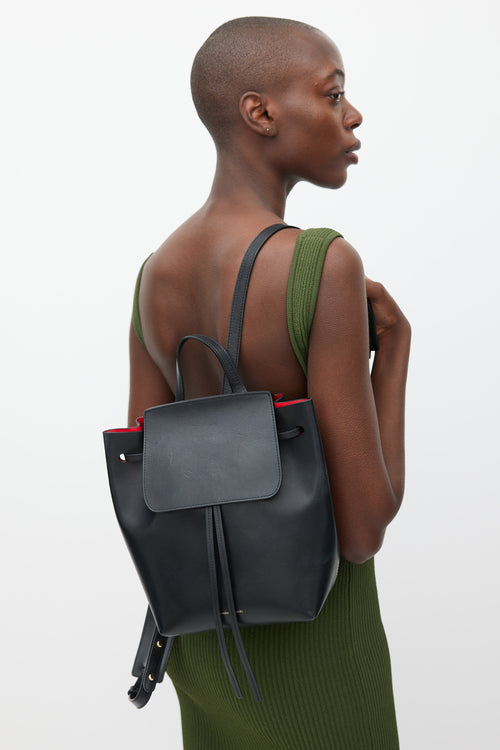 Mansur Gavriel Black Leather Backpack