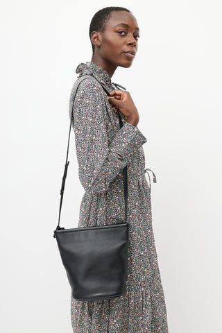 Mansur Gavriel Black Leather Bucket Bag