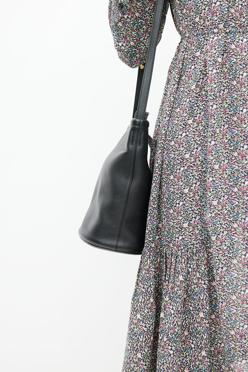 Mansur Gavriel Black Leather Bucket Bag