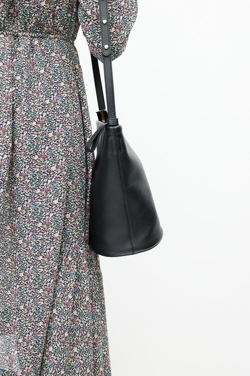 Mansur Gavriel Black Leather Bucket Bag