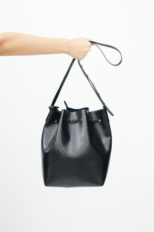 Mansur Gavriel Black Leather Bucket Bag