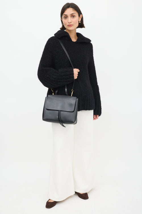 Mansur Gavriel Black Leather Lady Bag