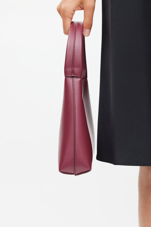 Mansur Gavriel Burgundy Leather Apparis Bag