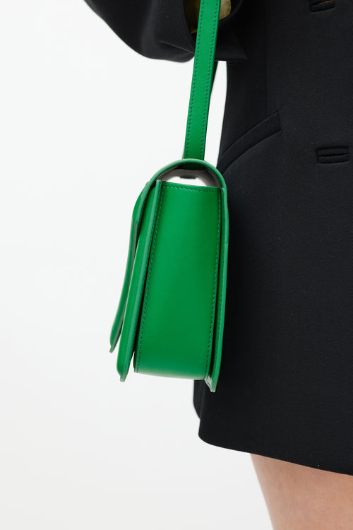 Mansur Gavriel Green Leather M Frame Box Bag