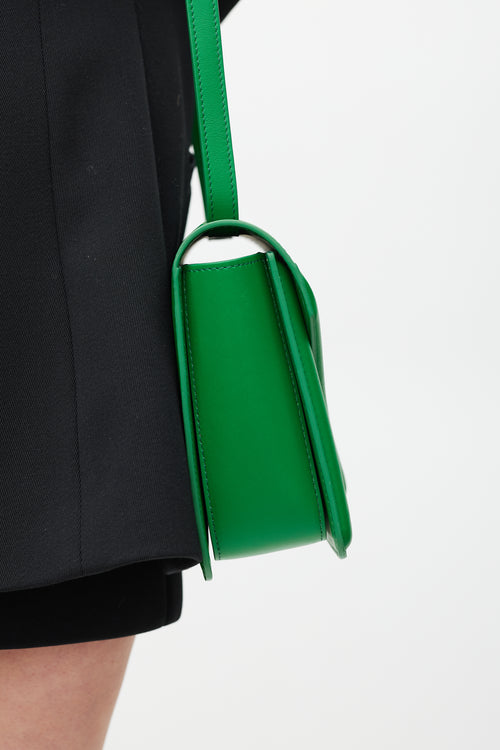 Mansur Gavriel Green Leather M Frame Box Bag