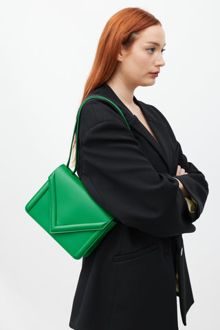 Mansur Gavriel Green Leather M Frame Box Bag