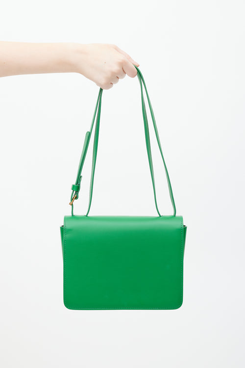 Mansur Gavriel Green Leather M Frame Box Bag