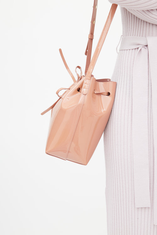 Mansur Gavriel Pink Patent Bucket Bag