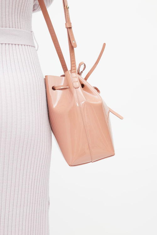 Mansur Gavriel Pink Patent Bucket Bag