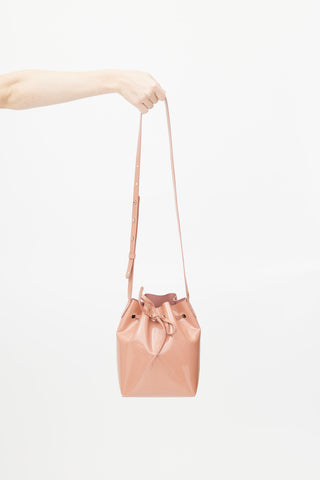 Mansur Gavriel Pink Patent Bucket Bag