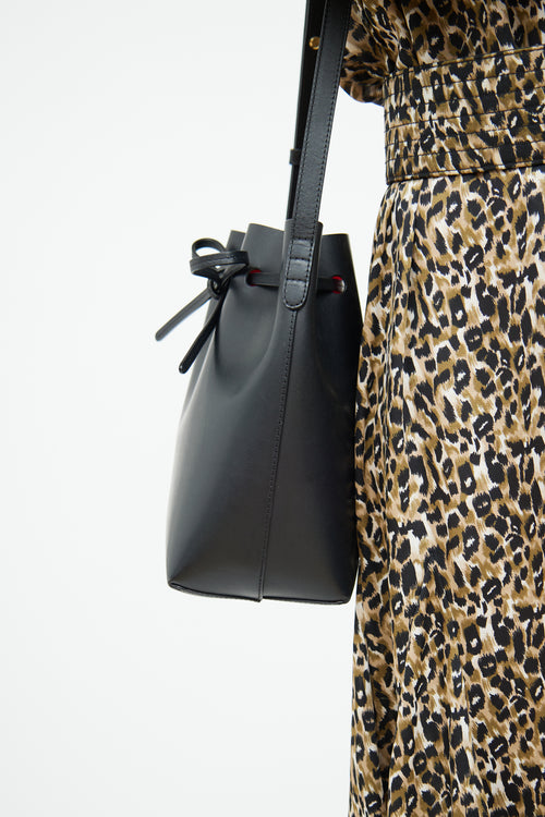 Mansur Gavriel Black Leather Bucket Bag