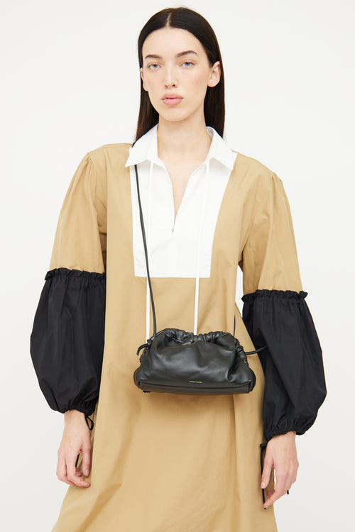 Mansur Gavriel Black 
Flamma Mini Cloud Clutch