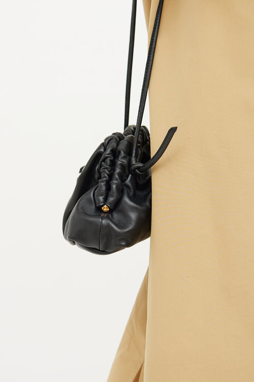 Mansur Gavriel Black 
Flamma Mini Cloud Clutch