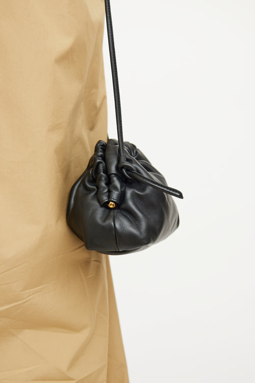 Mansur Gavriel Black 
Flamma Mini Cloud Clutch