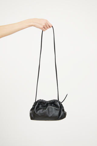 Mansur Gavriel Black 
Flamma Mini Cloud Clutch