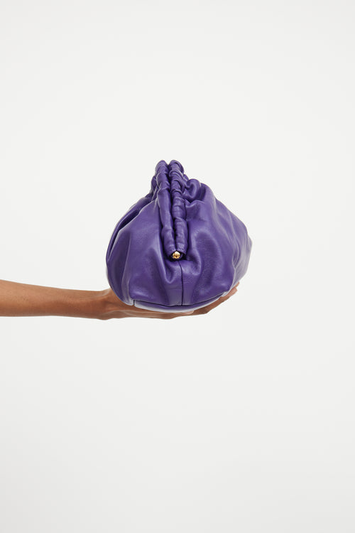 Mansur Gavriel Purple Leather Cloud Clutch