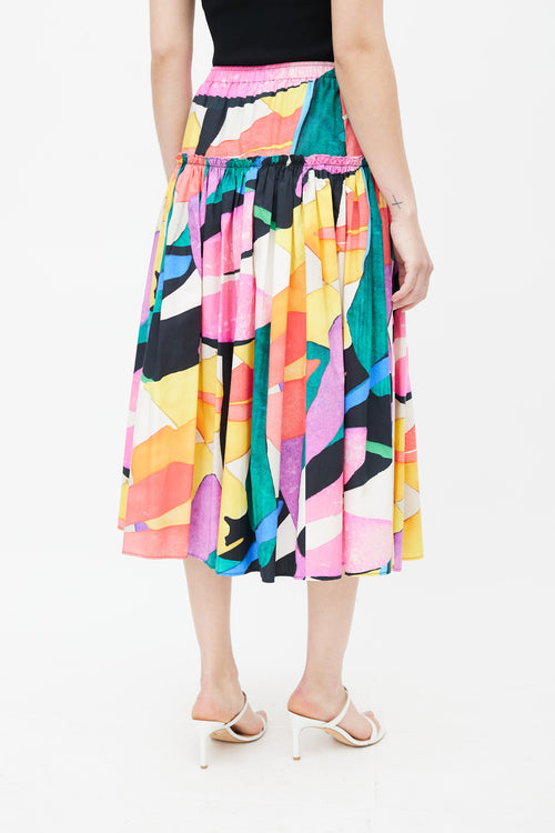 Mara Hoffman Multicolour Print Midi Skirt