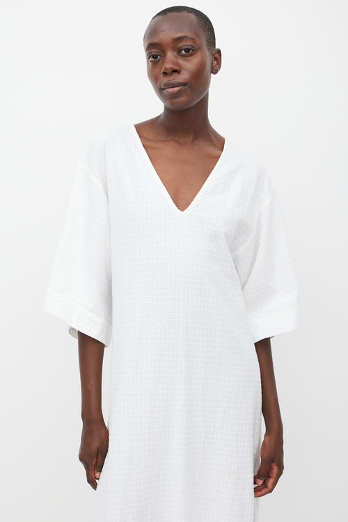 Mara Hoffman White Cotton Paola Kaftan Dress