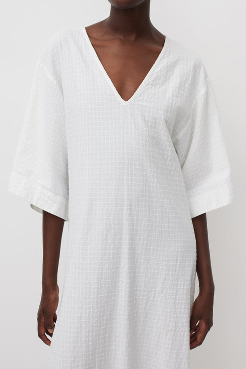 Mara Hoffman White Cotton Paola Kaftan Dress