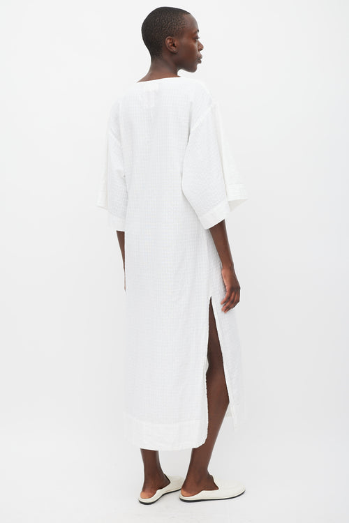 Mara Hoffman White Cotton Paola Kaftan Dress