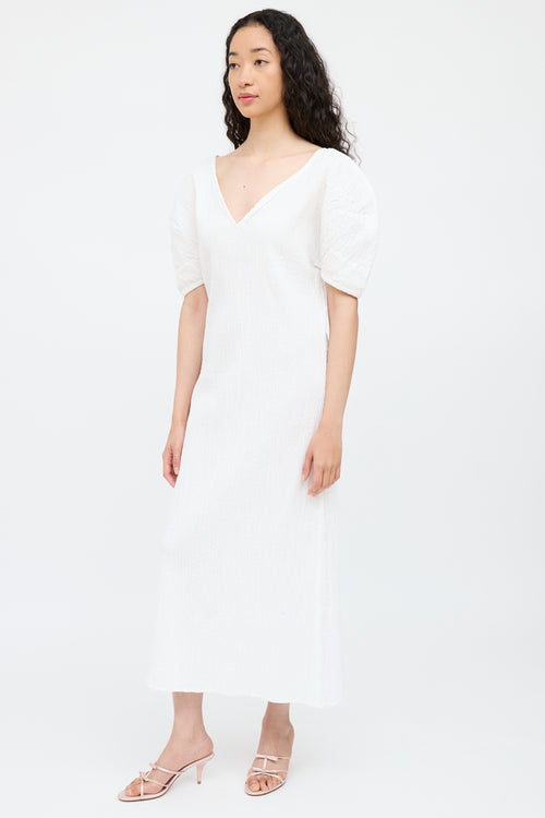 Mara HoffmanWhite Gracen Ruched Dress