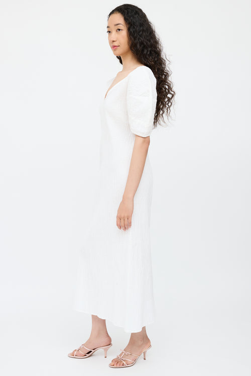 Mara HoffmanWhite Gracen Ruched Dress