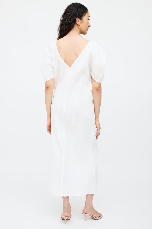 Mara HoffmanWhite Gracen Ruched Dress