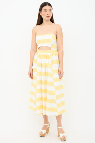 Mara Hoffman Strapless Stripe Dress