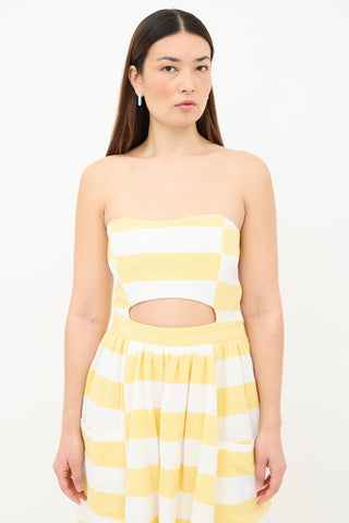 Mara Hoffman Strapless Stripe Dress