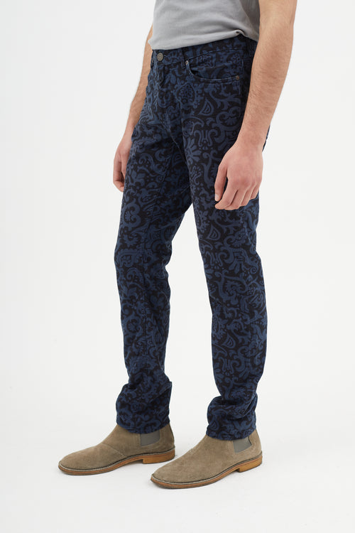 Marc Jacobs Black 
Blue Baroque Jeans