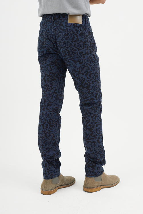 Marc Jacobs Black 
Blue Baroque Jeans