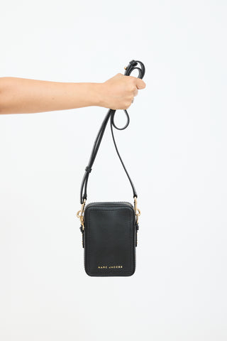 Black Pebbled Leather Crossbody Bag