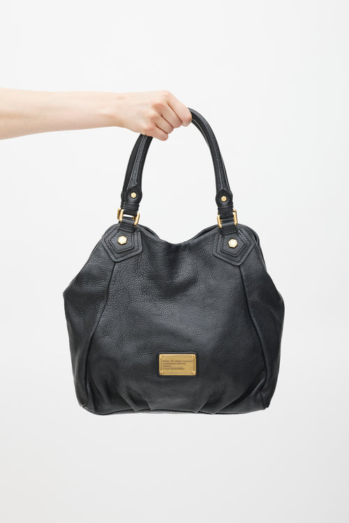 Marc Jacobs Black 
Gold Leather Francesca Bag