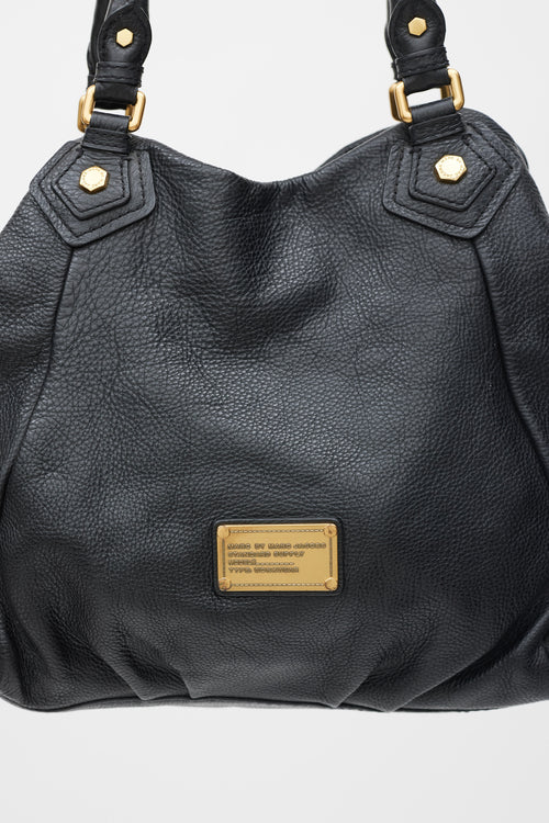 Marc Jacobs Black 
Gold Leather Francesca Bag