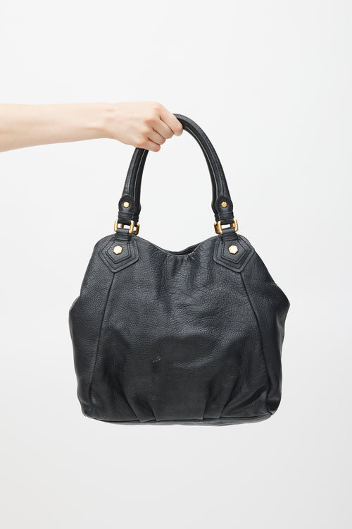 Marc Jacobs Black 
Gold Leather Francesca Bag