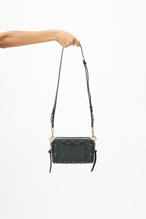 Marc Jacobs Black 
Gold Quilted Snapshot Bag