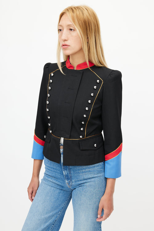 Marc Jacobs Black 
Multicolour Military Jacket